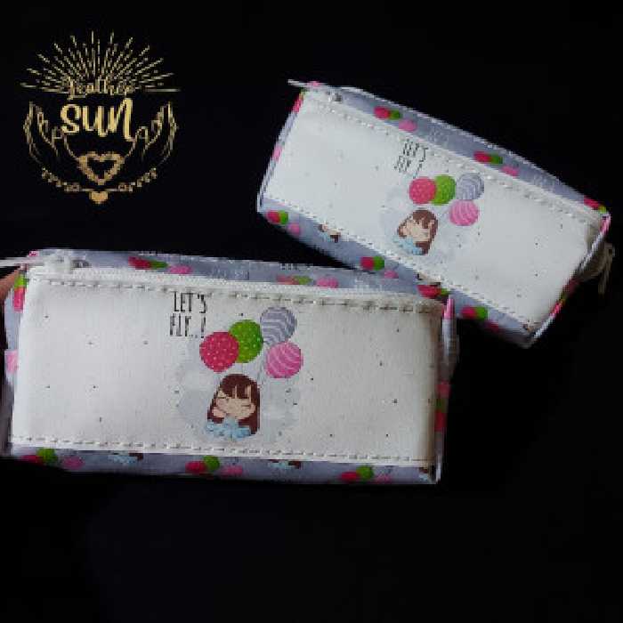 جامدادی چرم صنعتی طرح دخترانه