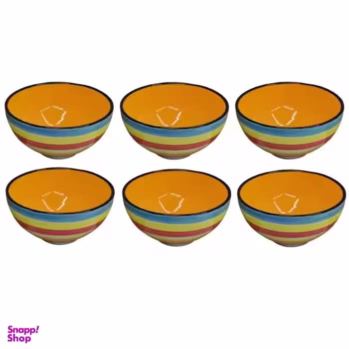 کاسه مدل رنگین کمان مجموعه 6 عددی