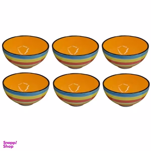 کاسه مدل رنگین کمان مجموعه 6 عددی