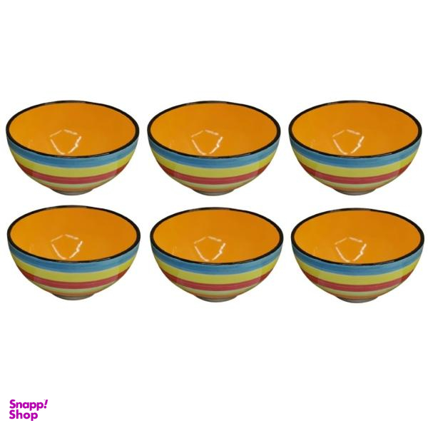 کاسه مدل رنگین کمان مجموعه 6 عددی