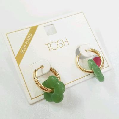 گوشواره مجلسی آویز دار ، با آبکاری طلا ، کار فوق‌العاده حرفه ای و زیبا