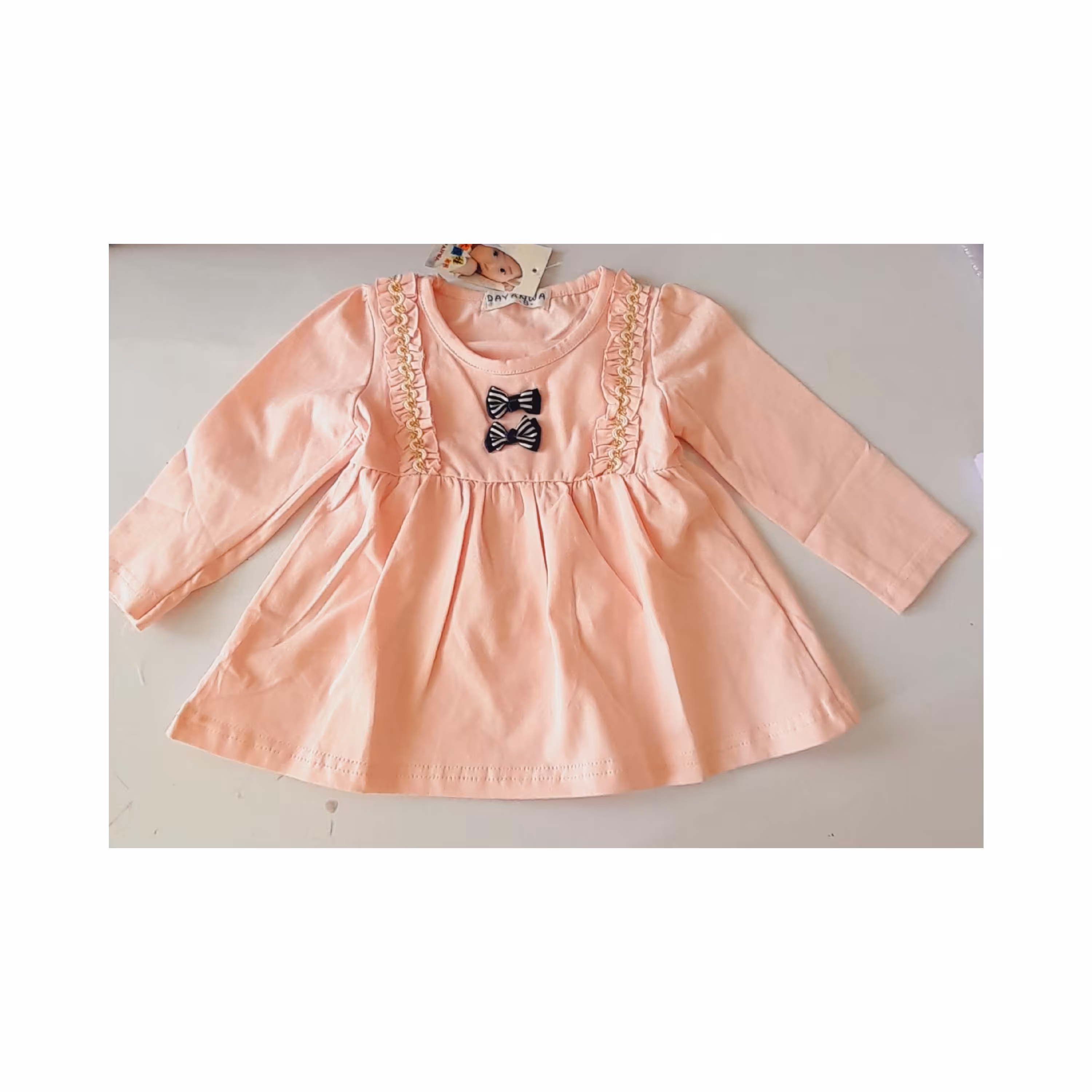 سارافون نوزادی تا دو سال  نخ پنبه 