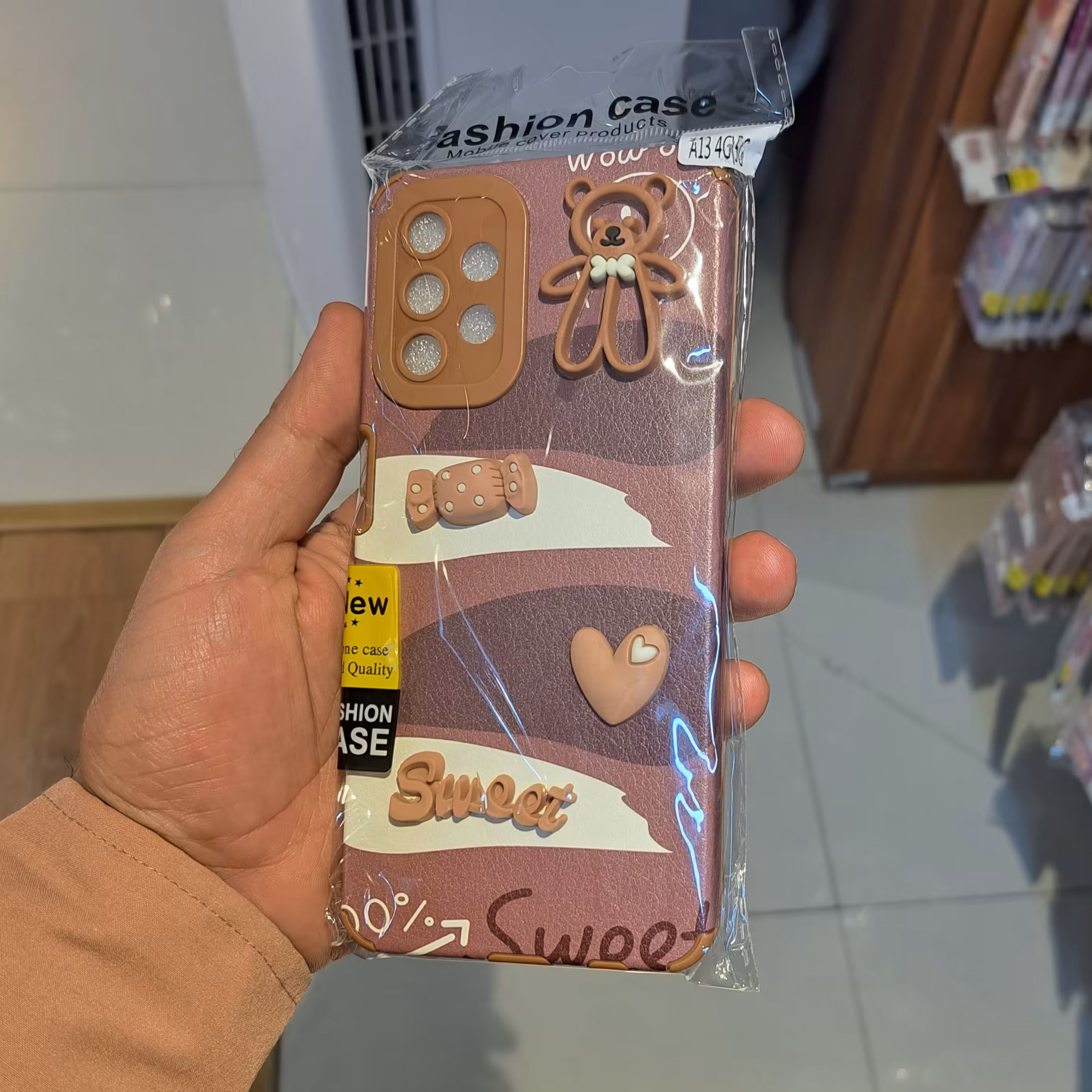 قاب گوشی A13 4G سامسونگ مدل عروسک برجسته