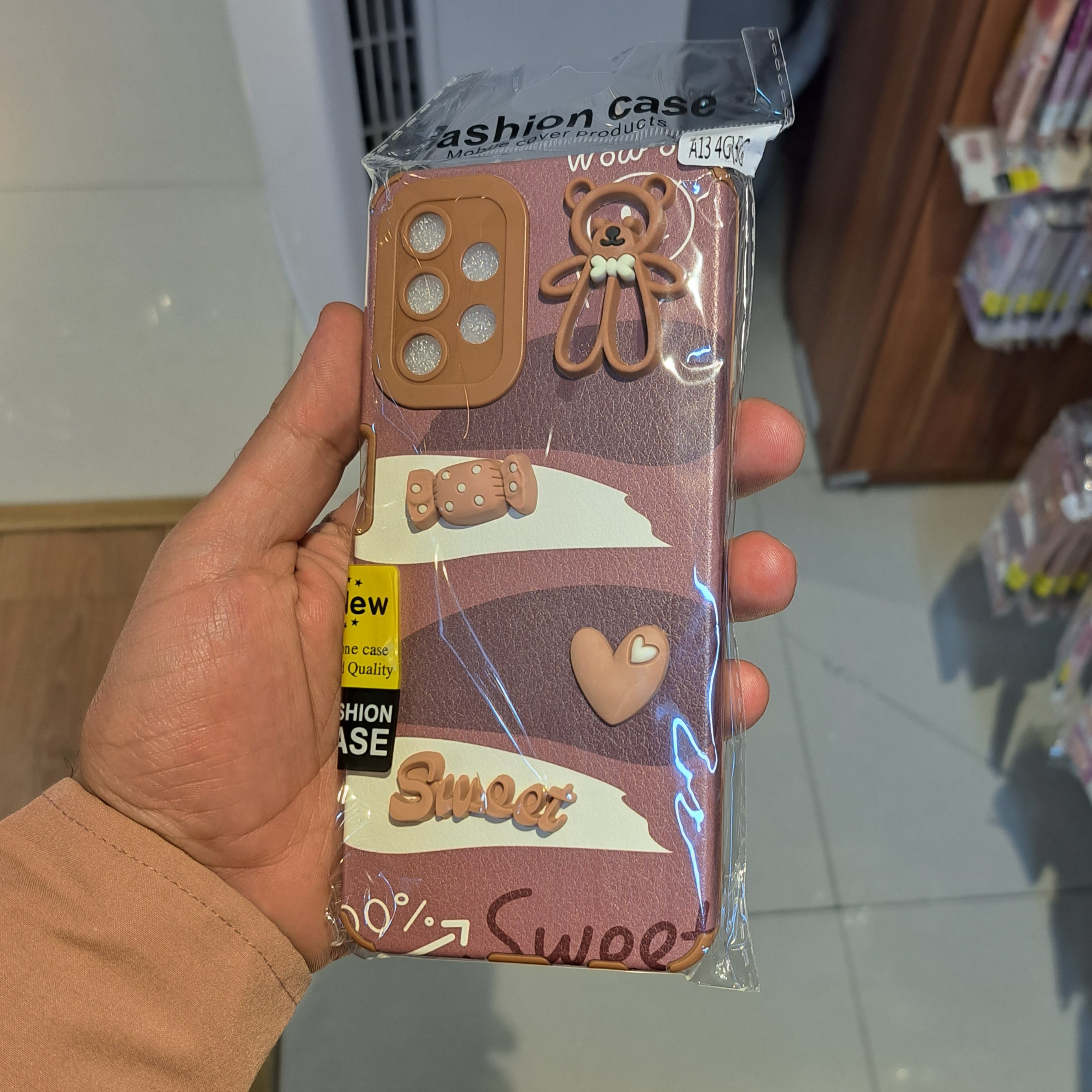 قاب گوشی A13 4G سامسونگ مدل عروسک برجسته