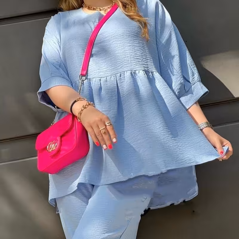 شومیز مانتویی عروسکی در رنگبندی متنوع فری سایز تا 50(ارسال رایگان)