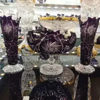 سه تیکه کریستال دوپوست بنفش خورشیدی کد 0233