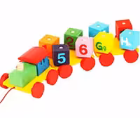 قطار چرخان چوبی اعداد