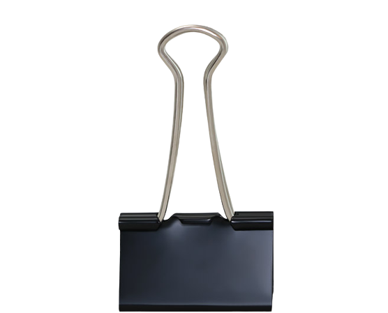 گیره دوبل | مشکی 41 میل بسته 12 عددی