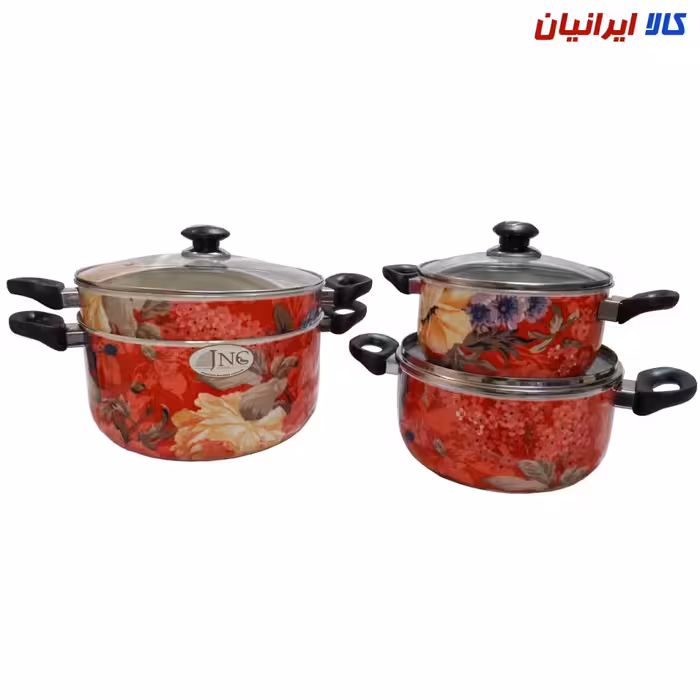 سرویس قابلمه 7 پارچه گرانیتی گرد جنوب مدل رز کد 3