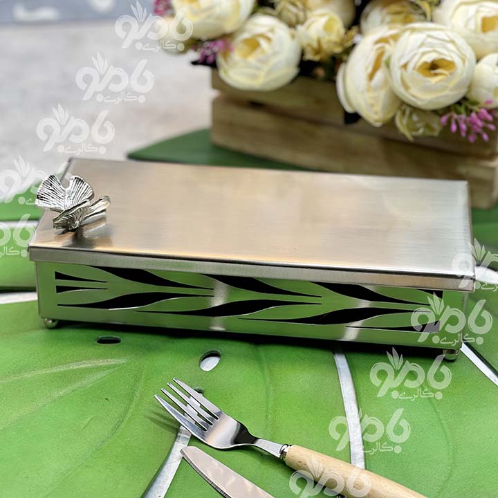 جاکاردی طرح برگ زیتونی نقره ای 550N