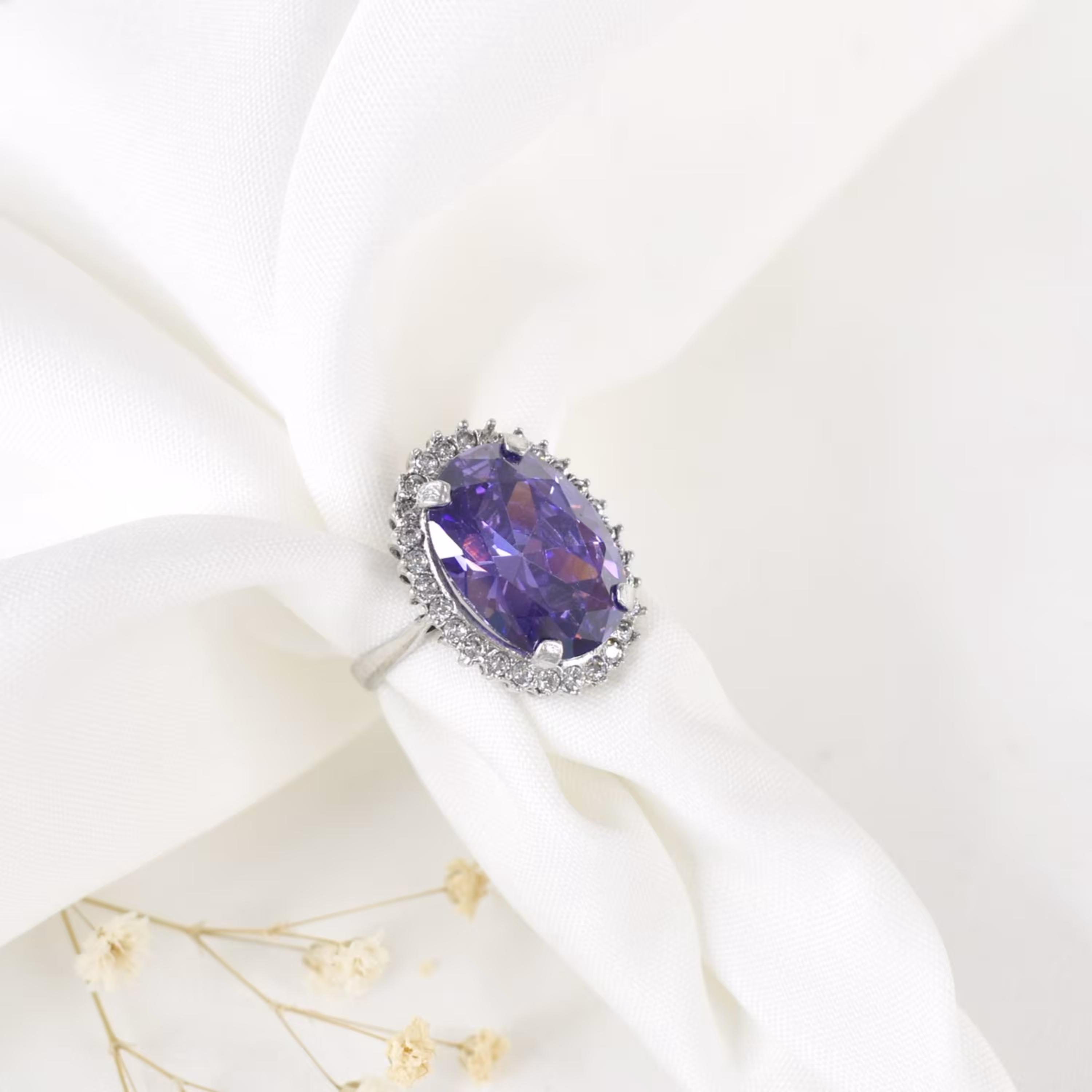 انگشتر نقره آماتیس زنانه کد 1847