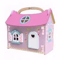 خانه عروسک چوبی قابل حمل classic world 4156