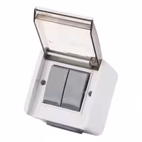 کلید دو پل آذین IP44 مدل بارانی روکار