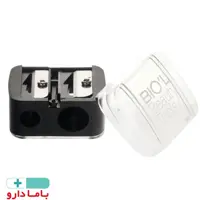 مداد تراش آرایشی دوقلو درب دار با پاک کننده تیغه بیول

