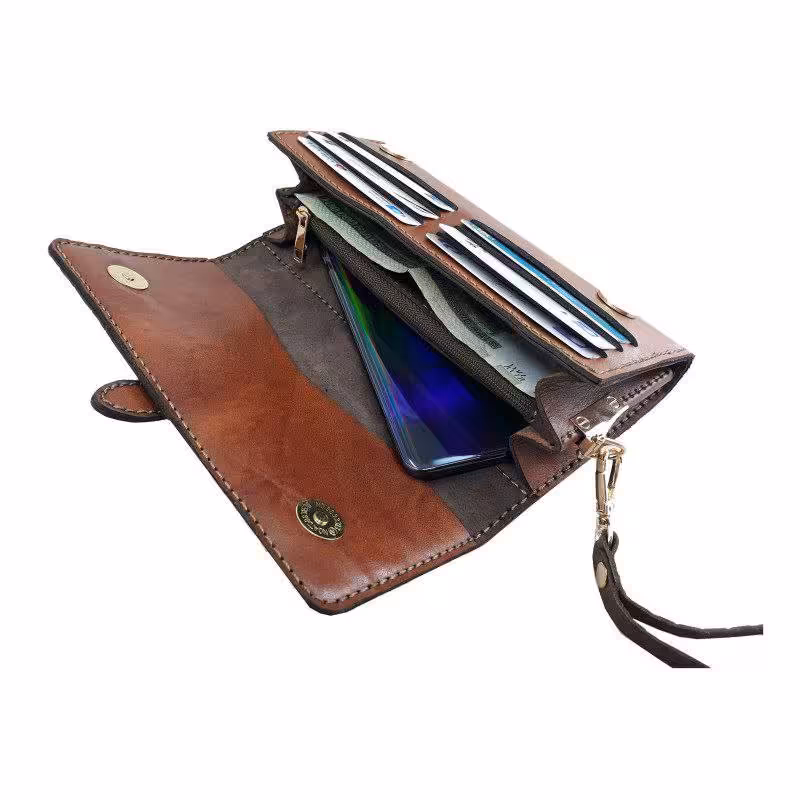 کیف پول  و کیف دستی    چرم طبیعی دست دوز 