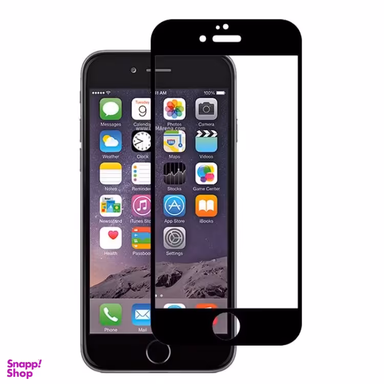 محافظ صفحه نمایش آیفون 6 و آیفون 6s مشکی