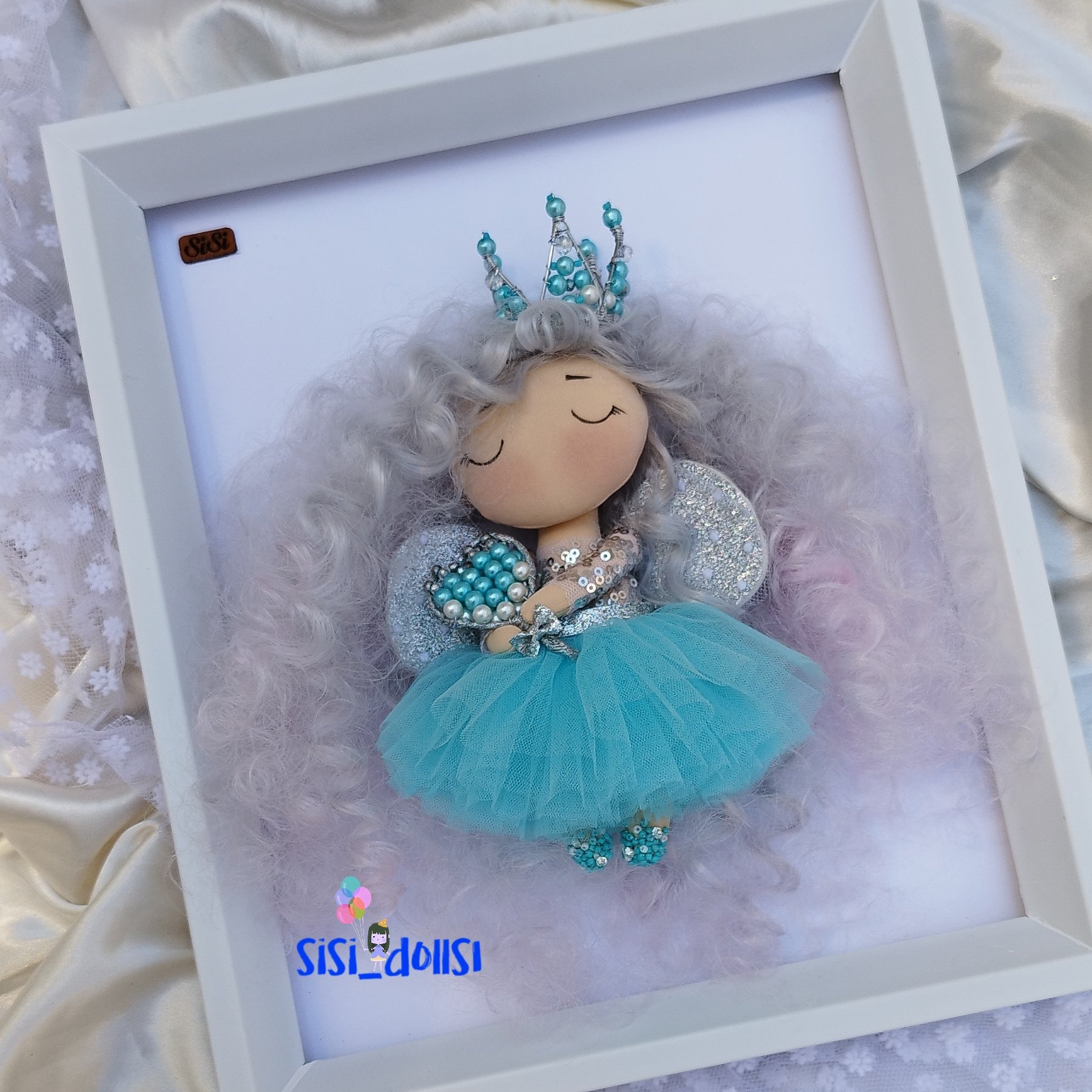 قاب  عروسک فرشته مناسب  دکور اتاق و هدیه 