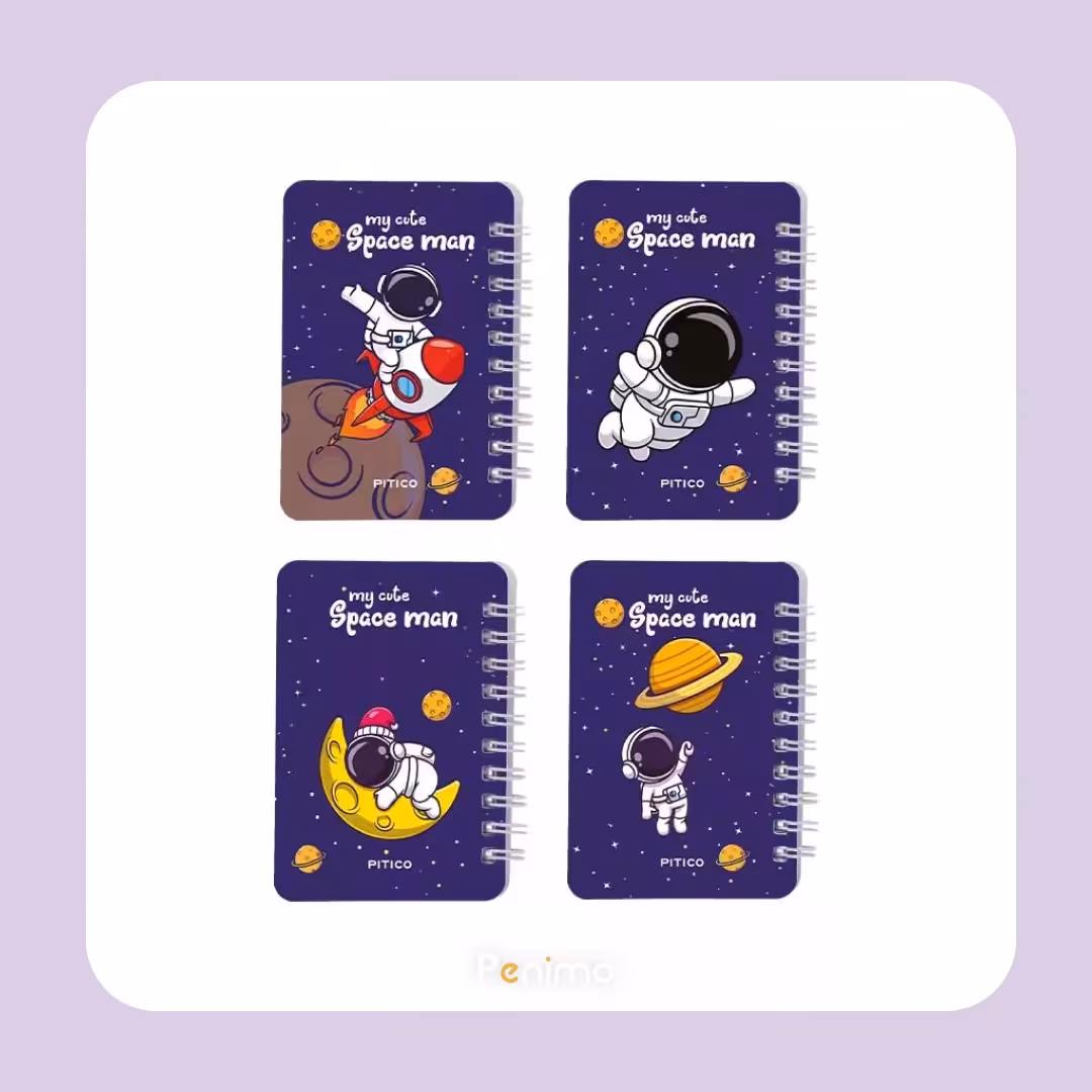 دفترچه یادداشت جیبی فانتزی طرح فضانورد