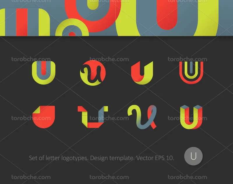 لوگوی حرف U لاتین | گرافیک با طعم تربچه