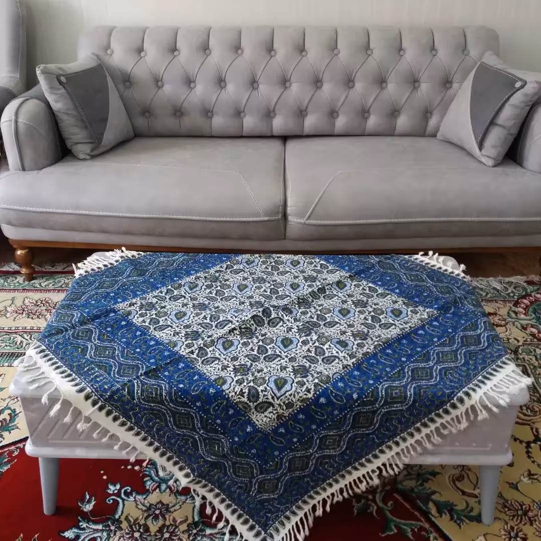 سفره قلمکار اصفهان طرح صادراتی ابعاد یک دریک قابل شستشو