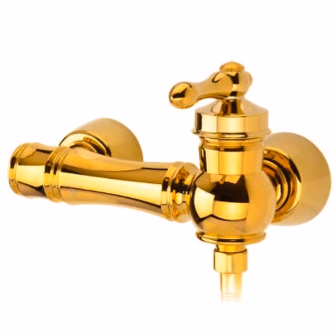 شیر سرویس بهداشتی شیرالات رز مدل تینا رنگ طلایی تنه فوق سنگین 