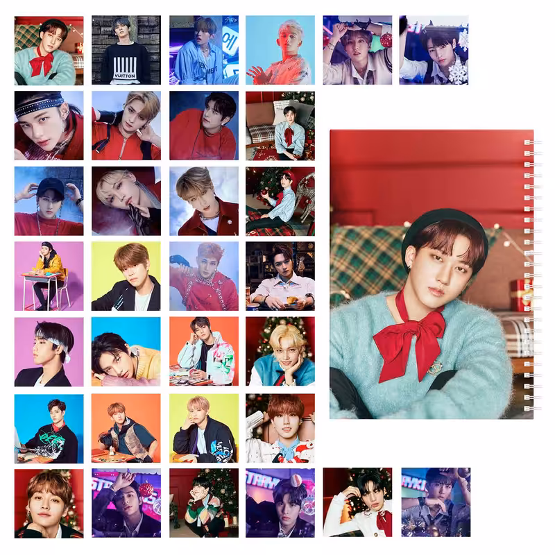 دفتر مشق باژیکان مدل استری کیدز کد 2021154 به همراه فتوکارت مجموعه 32 عددی