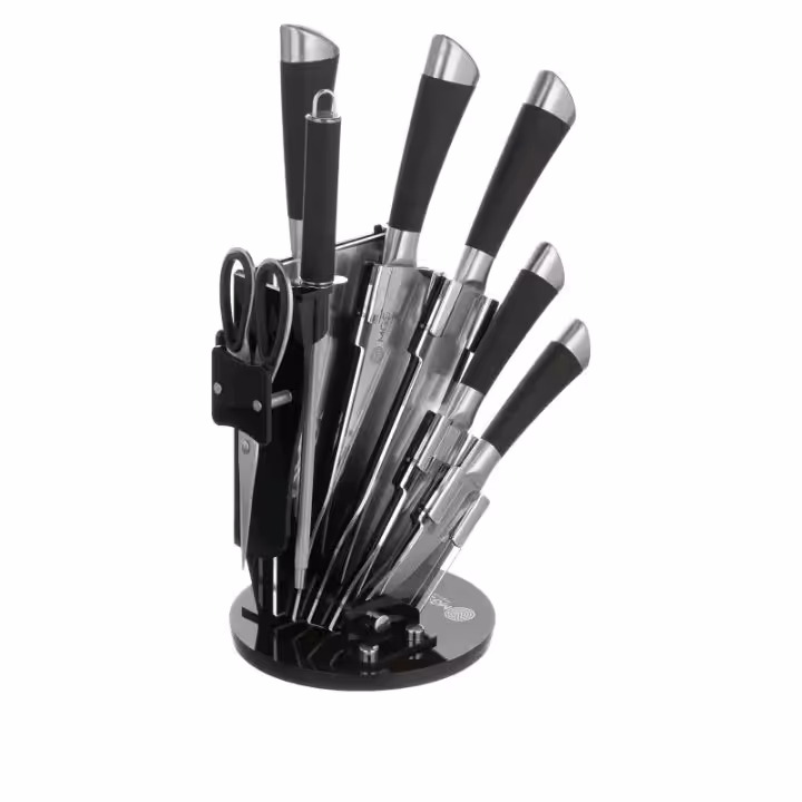 سرویس چاقو آشپزخانه 9 پارچه ام جی اس مدل kS_9022B