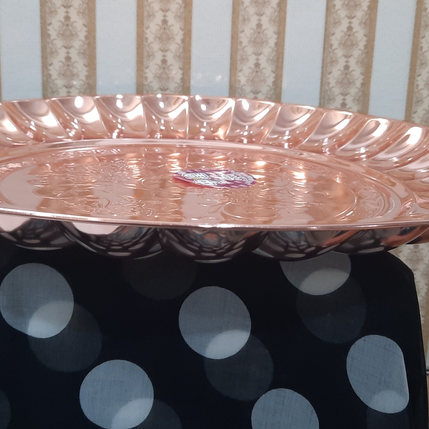 سینی طرح مسی سایز 45