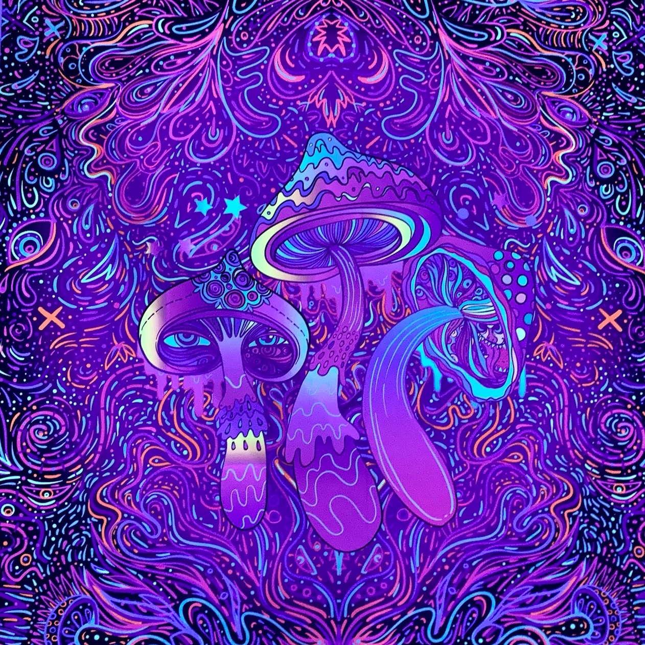 بک دراپ بلک لایت (فلورسنت) طرح شماره 11