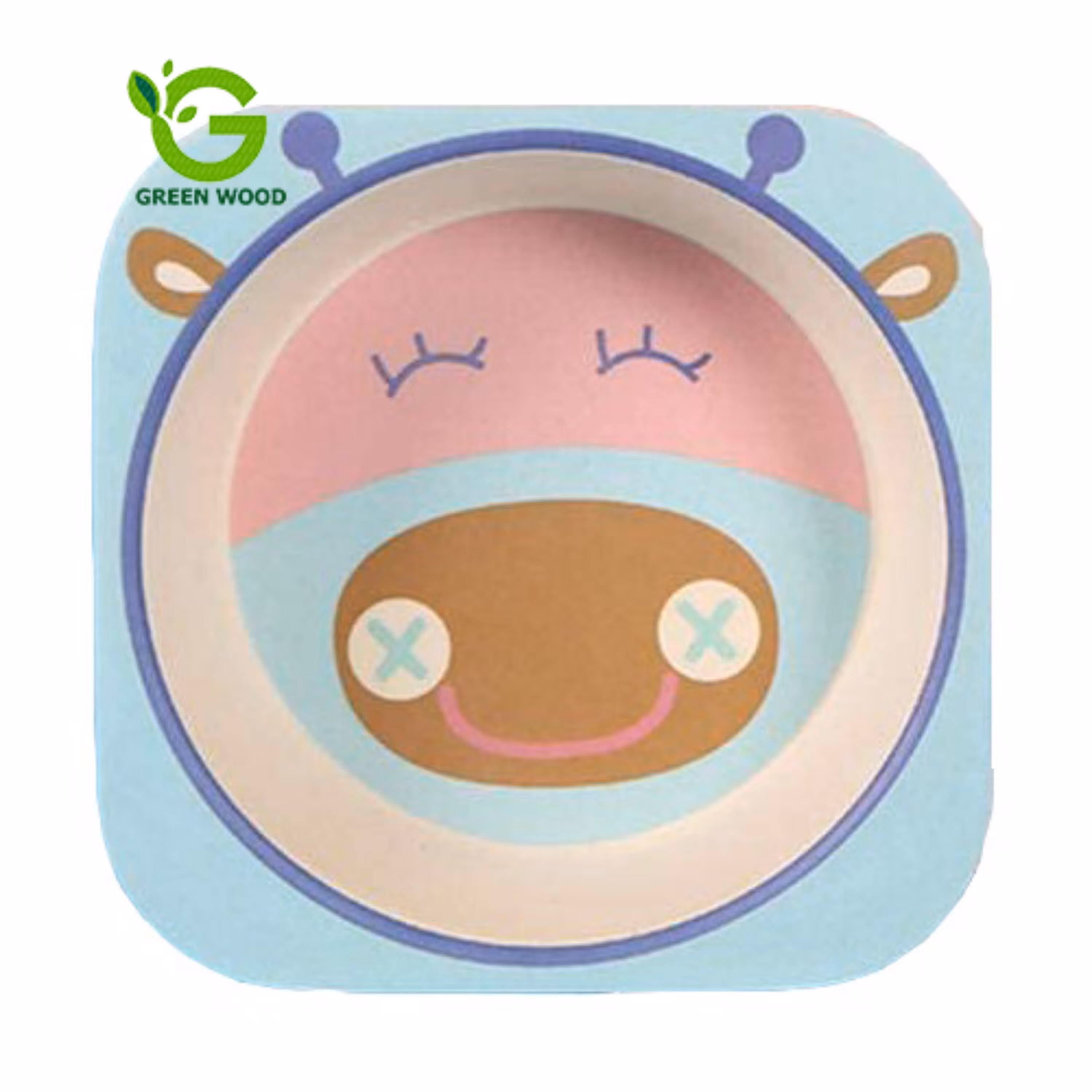 کاسه کودک بامبو فایبر (ظرف کودک) طرح گاو خندان کد Gw120301022