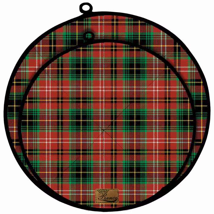 دمکنی ست دو تکه پارچه ای مخمل دو رو چاپ طرح چهار خانه سایز 25 و 30 مدل B1-94 شرکت رنس