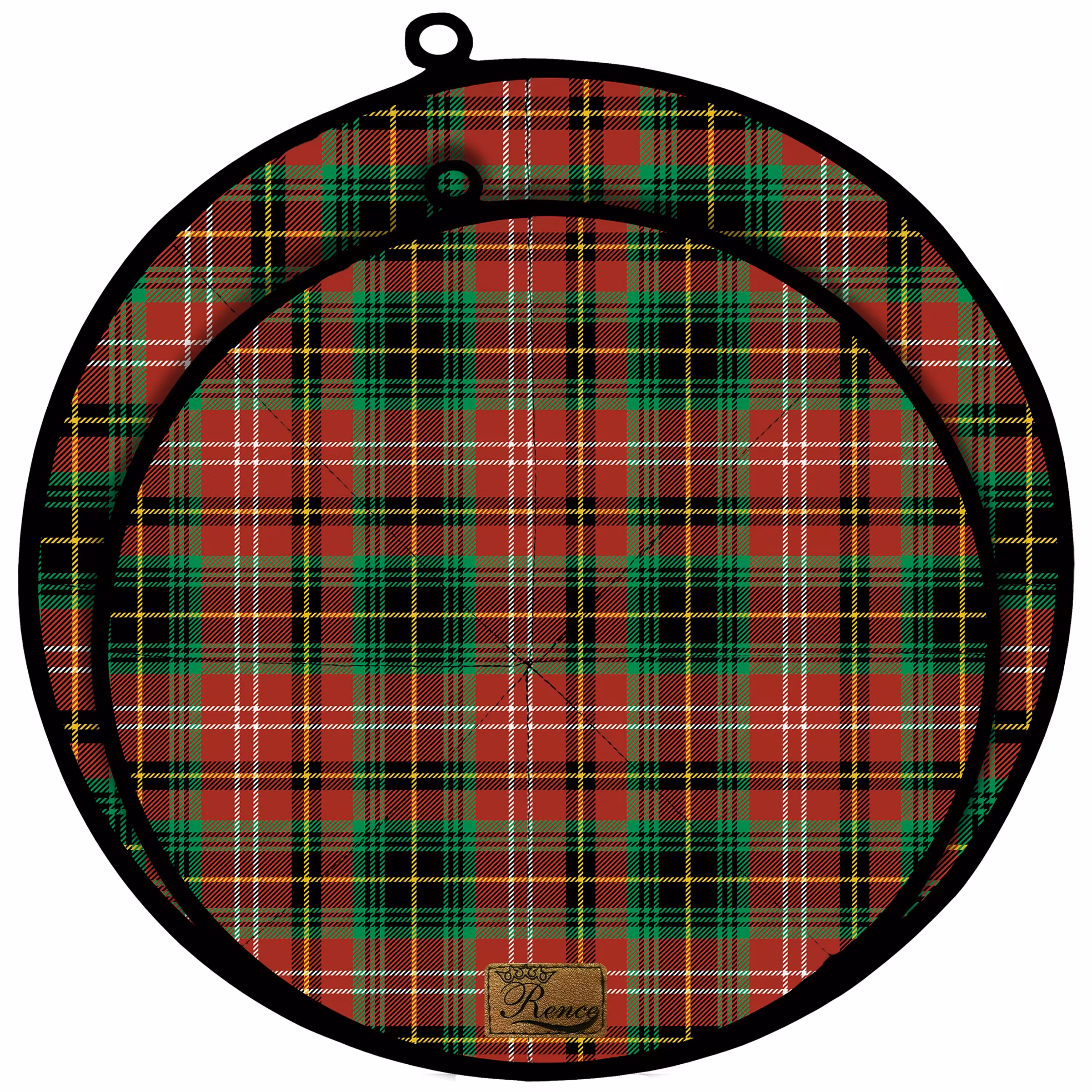 دمکنی ست دو تکه پارچه ای مخمل دو رو چاپ طرح چهار خانه سایز 25 و 30 مدل B1-94 شرکت رنس