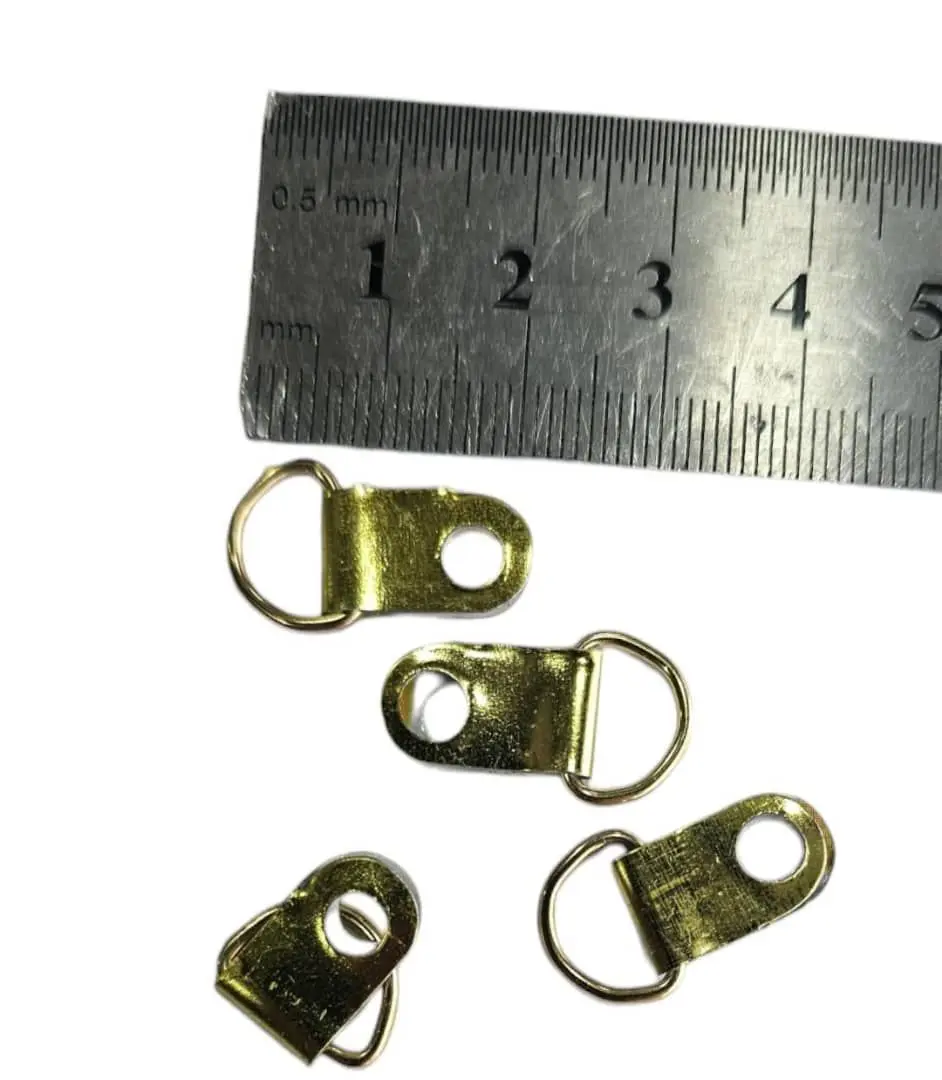 پایه طلایی گرد دو چشم (بیل بیلک قلاب آویز پشت قاب)