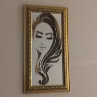 تابلو اینه معرق عاشقانه پرتره ساده چهره