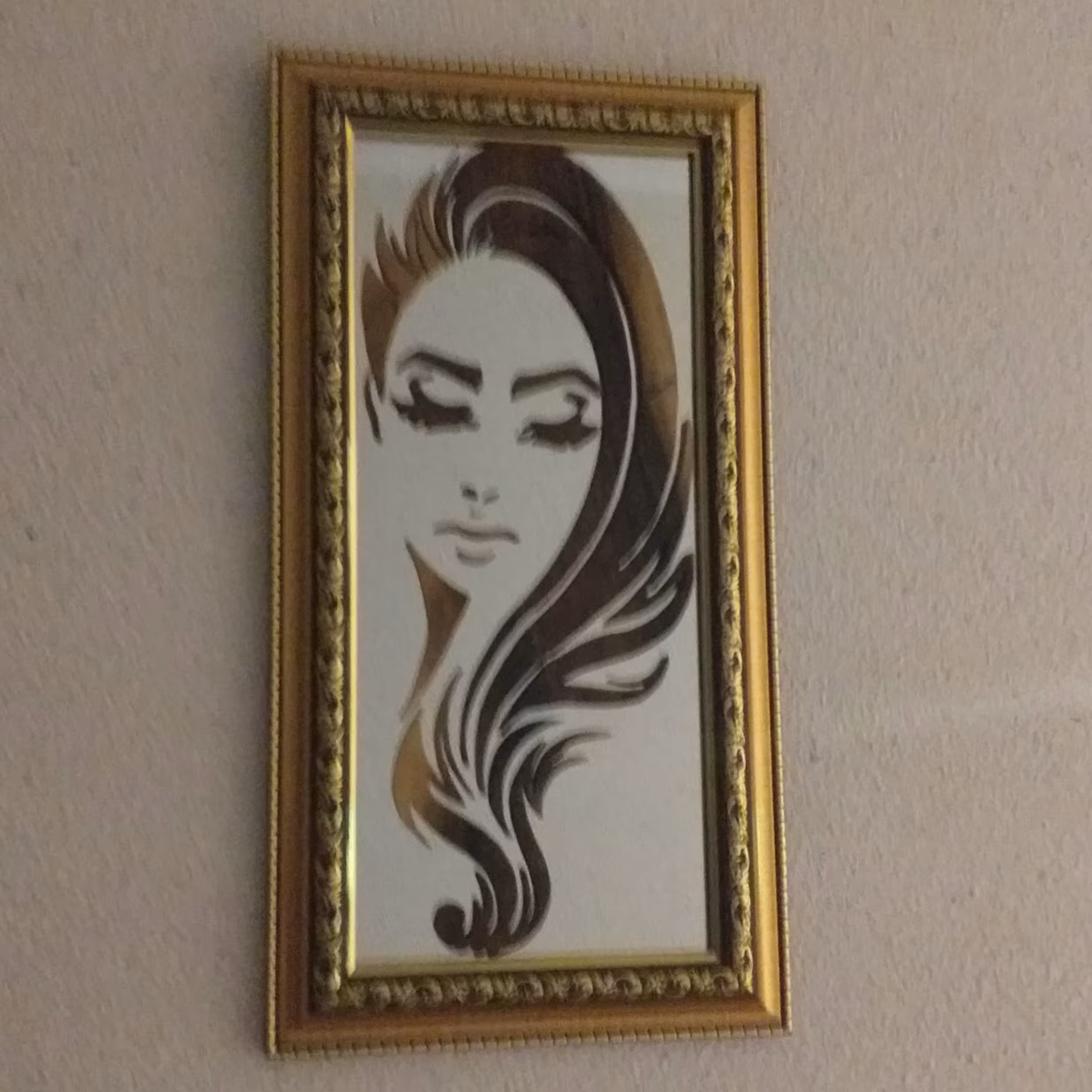 تابلو اینه معرق عاشقانه پرتره ساده چهره