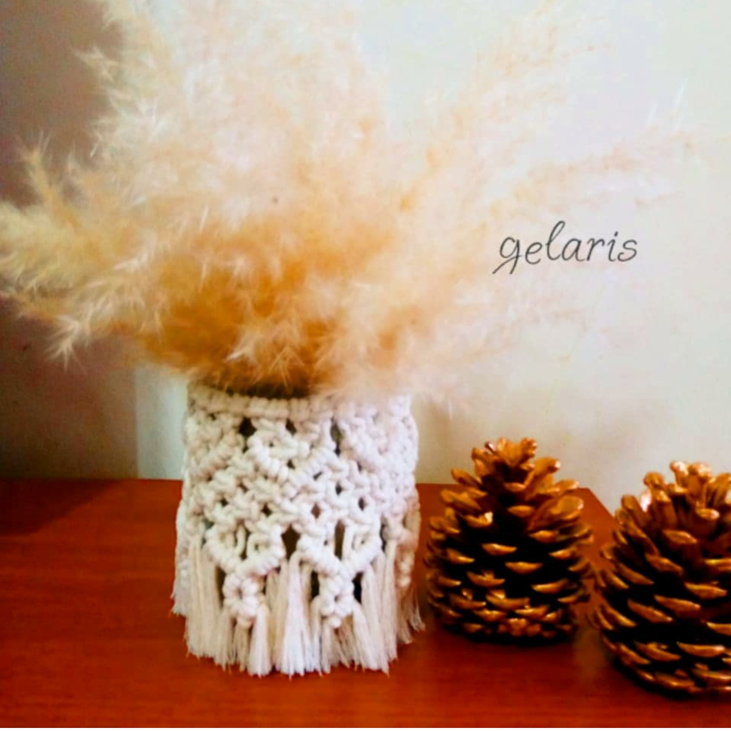 جا گلدانی شیک مکرومه