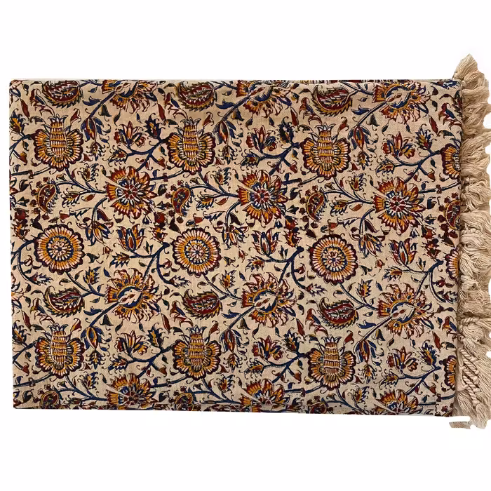 رومیزی6 نفره یا سفره قلمکار 8 نفره اعلا طرح ارغوان