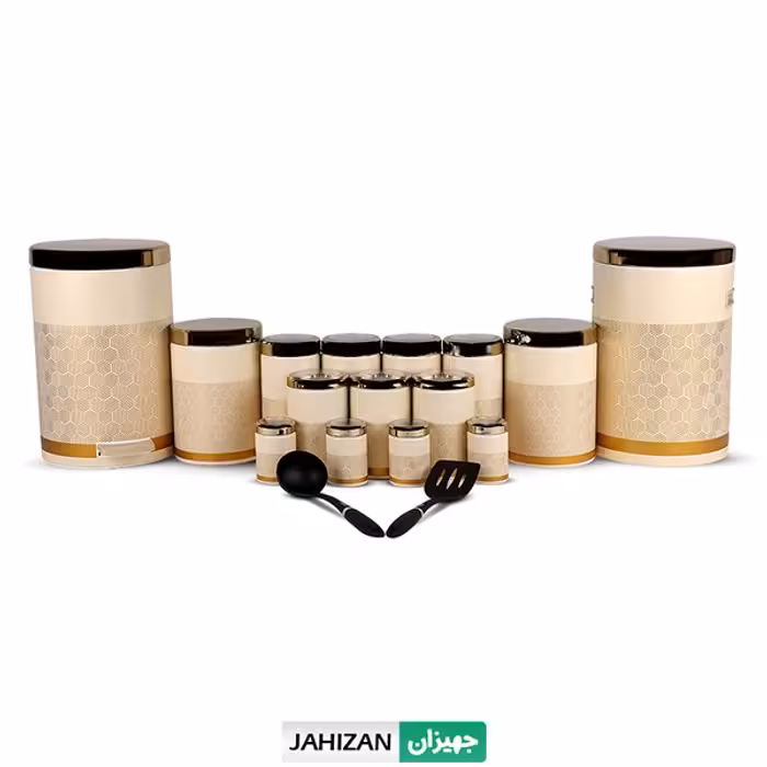 سرویس آشپزخانه اورانوس 17پارچه مدل پترن کرم