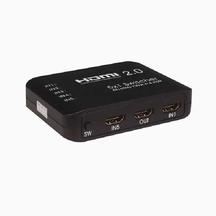 سوئیچ 5 پورت HDMI کی نت پلاس مدل KP-SWHD2005 با ریموت کنترل