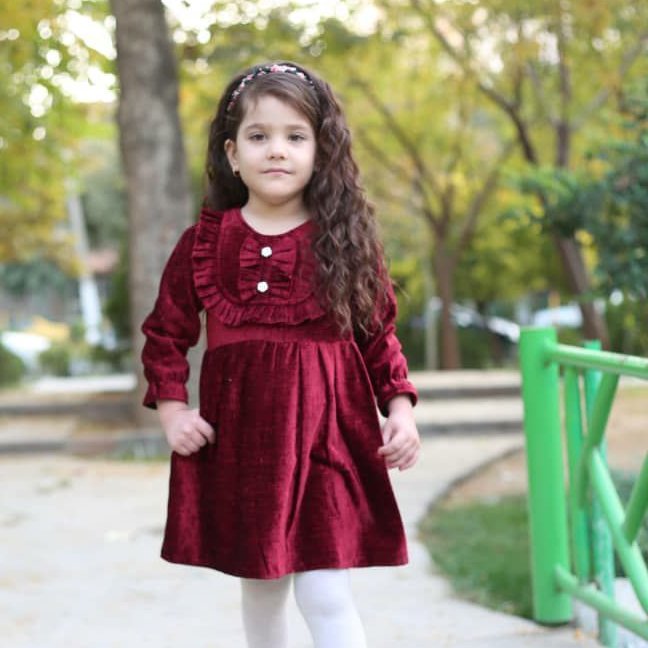 پیراهن مخمل دخترانه