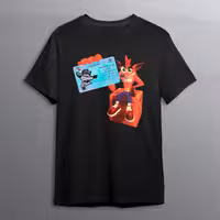 تیشرت مشکی طرح Crash Bandicoot (کراش باندیکوت)