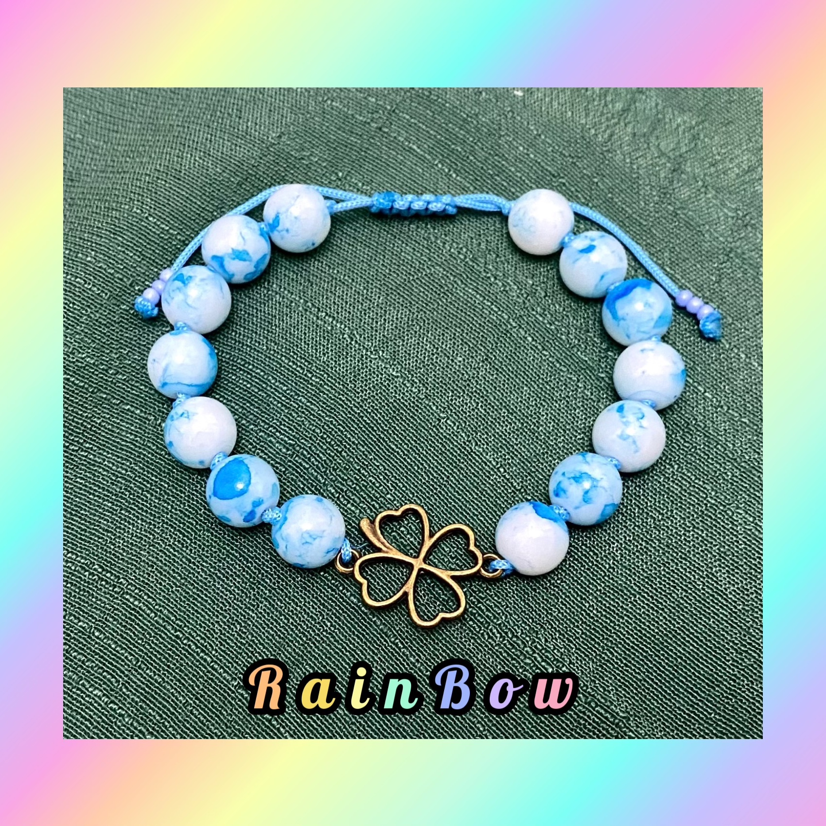 دستبند مهره ای آبرنگی 5