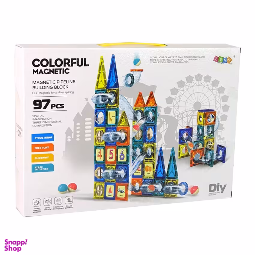 ساختنی ۹۷ تکه مدل مگنت تایل طرح کریستالی