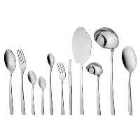 سرویس قاشق و چنگال 18 نفره ناب استیل طرح فلورانس استیل براق (86 پارچه)
