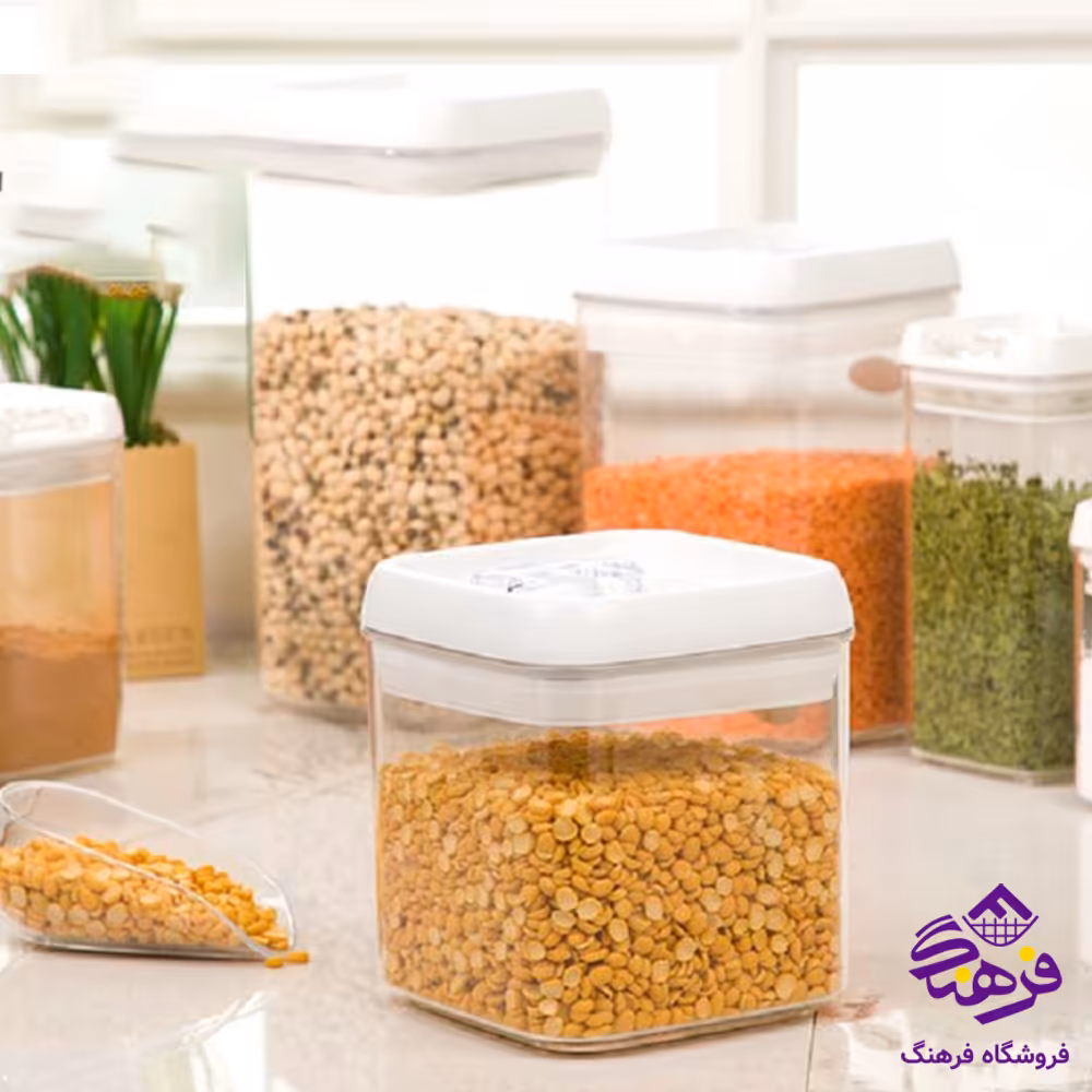 بانکه چهارگوش سایز 3 فله ای شفاف لیمون