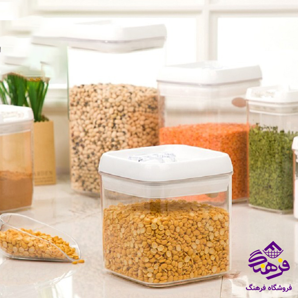 بانکه چهارگوش سایز 3 فله ای شفاف لیمون