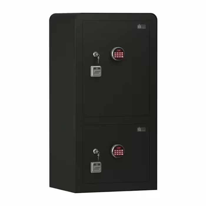 گاوصندوق دو طبقه ضد حریق و ضد سرقت سدید مدل 1200D قفل دیجیتال PRO PLUS رنگ مشکی