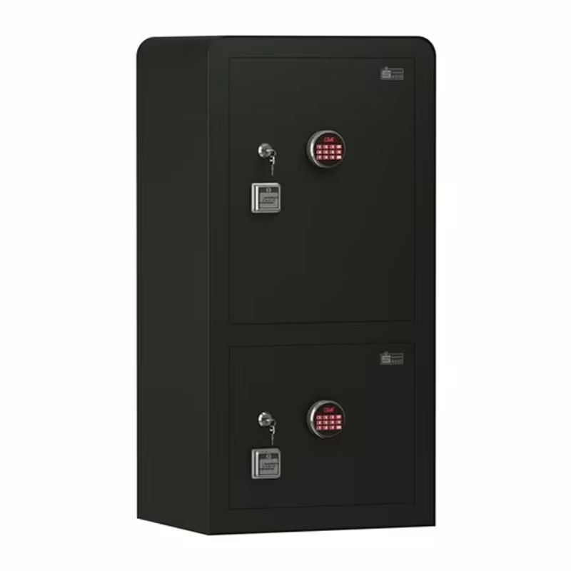 گاوصندوق دو طبقه ضد حریق و ضد سرقت سدید مدل 1200D قفل دیجیتال PRO PLUS رنگ مشکی