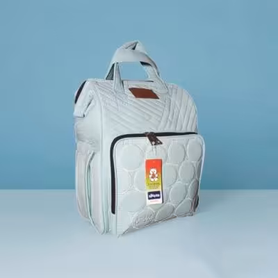 ساک لوازم کودک و نوزاد کوله ای حبابی سبزآبی طرح chicco