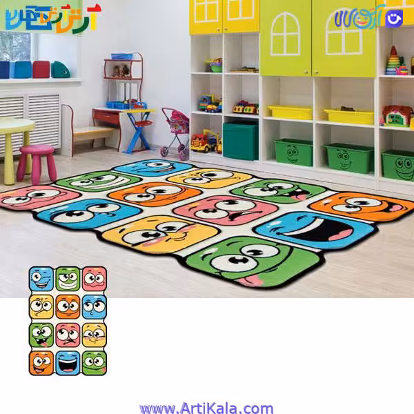 فرش تزئینی طرح صورتک